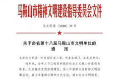 榮譽(yù) 安徽科達(dá)機(jī)電與科達(dá)智慧能源榮膺“第十八屆馬鞍山市文明單位”稱(chēng)號(hào)